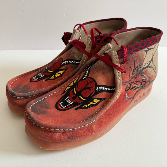 Clarks Other - Stranger Things x Clarks Original Wallabee Evo Hellfire Club Shoes Men’s size 13